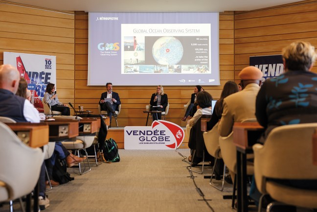 Table ronde environnementale avant la conférence de presse au siège de l'UNESCO à Paris en février 2024. 
© Jean-Marie Liot / Alea